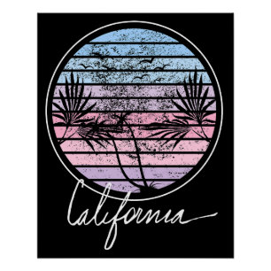 Californië: Cali-vlaggen: sociaal-noordelijk deel Perfect Poster