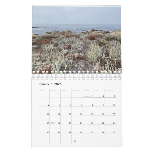 Californië Canvas: Asilomar Kalender (Jan 2026)
