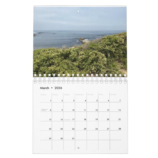 Californië Canvas: Asilomar Kalender (Mar 2026)
