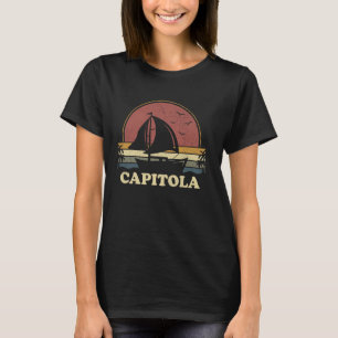 Californië Capitola Zeilboot Boati T-shirt