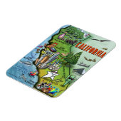 Californië Cartoon Kaart Magneet (Linkerzijde)