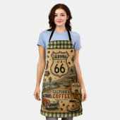 Californië Coastal Coffee Kitchen Route 66 Schort (Gedragen)