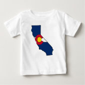 Californië Colorado vlag baby outfit (Voorkant)