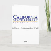 Californië - Cornucopia van de wereld Kaart (Achterkant)
