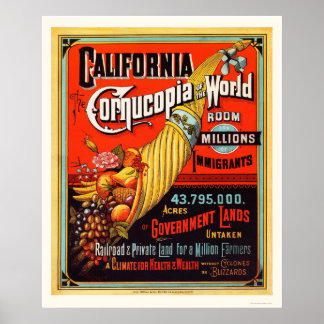 Californië - Cornucopia van de wereld Poster