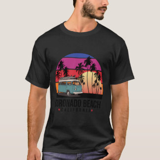 Californië Coronado Beach Retro Surfer T-shirt