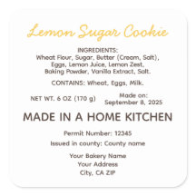 Californië Cottage Food Law Citroen Suikerkoekjes