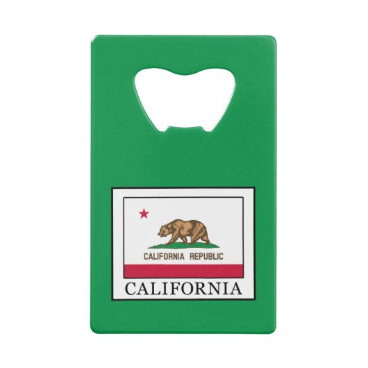 Californië Creditkaart Flessenopener (Voorkant)