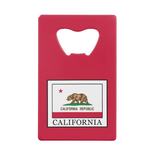 Californië Creditkaart Flessenopener (Voorkant)