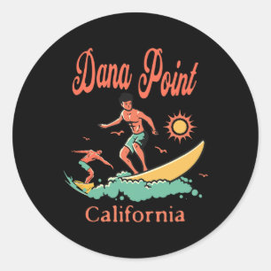 Californië Dana Point Ca surfer surfen strand vis Ronde Sticker