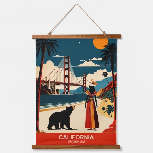 Californië: de Gouden Staat Hangend Wandkleed (Voorkant)