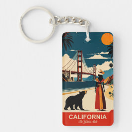 Californië: de Gouden Staat Sleutelhanger