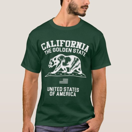 Californië De Gouden Staat T-shirt (Voorkant)