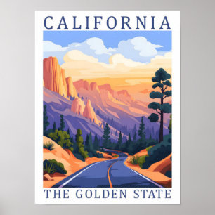 Californië de Gouden Staat USA Reisbestemming Poster