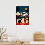 Californië: De reisposter van de Golden State Poster (Keuken)