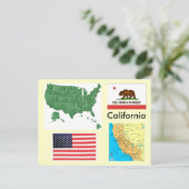 Californië, de V.S. Briefkaart (Staand voorkant)