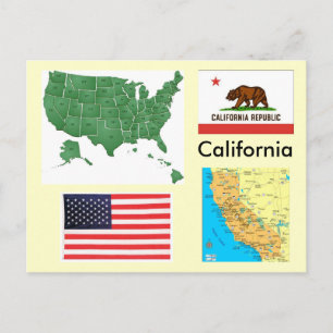 Californië, de V.S. Briefkaart