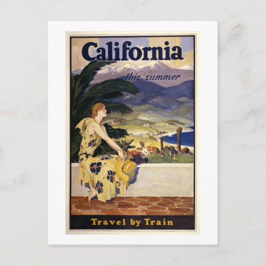 Californië deze zomer. Reizen per trein  Briefkaart (Voorkant)