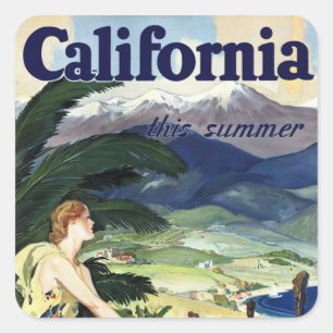 Californië deze zomer vierkante sticker