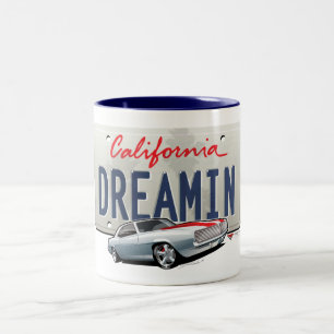Californië-dreamin-Camaro2-bord Tweekleurige Koffiemok