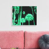 Californië Dreaming Neon Palm Trees verpakt canvas (Insitu (Woonkamer))