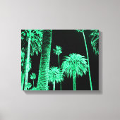 Californië Dreaming Neon Palm Trees verpakt canvas (Voorkant)