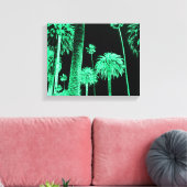 Californië Dreaming Neon Palm Trees verpakt canvas (Insitu (Woonkamer))