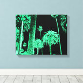 Californië Dreaming Neon Palm Trees verpakt canvas (Insitu (Houten vloer))