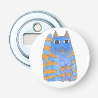 Californië Dreamweaver-blauwe/goudkat Button Flesopener