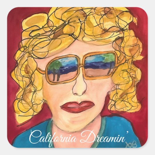 Californië Dreamweaver Vierkante Sticker (Voorkant)