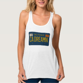 Californië Dromen Retro 1969 Californië Kentekenpl Tanktop