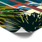 Californië: Dromen: Stadspark met palmbomen Perfect Poster (Hoek)