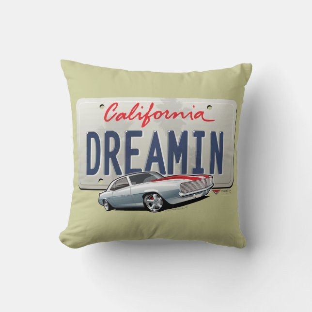 Californië dromende Camaro kussen (Voorkant)