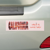 Californië - een fijne dag bumpersticker (Op auto)