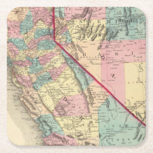 Californië en Nevada 2 2 Kartonnen Onderzetters