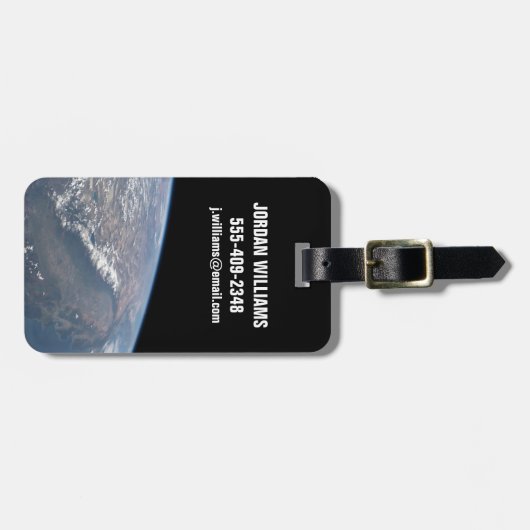 Californië en Nevada gezien vanuit de ruimte. Bagagelabel (Voorkant horizontaal)