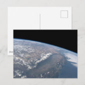 Californië en Nevada gezien vanuit de ruimte. Briefkaart (Voorkant / Achterkant)