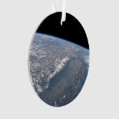 Californië en Nevada gezien vanuit de ruimte. Ornament (voorkant)