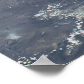 Californië en Nevada gezien vanuit de ruimte. Poster (Hoek)