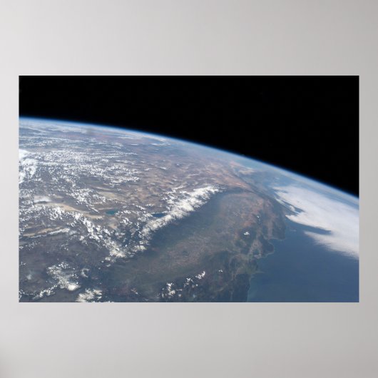 Californië en Nevada gezien vanuit de ruimte. Poster (Voorkant)