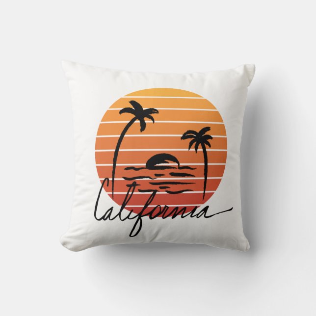 Californië en retro  zonsondergang kussen (Voorkant)