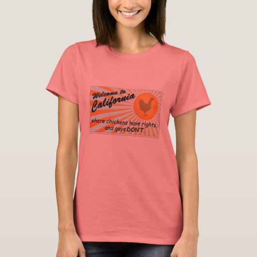 Californië Equal Rights Damage Ringer T-Shirt (Voorkant)