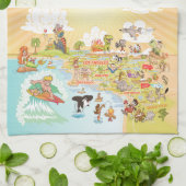 Californië-eternal-zomerhanddoek Theedoek (Gevouwen)