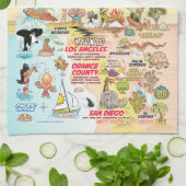 Californië-eternal-zomerhanddoek Theedoek (Gevouwen)