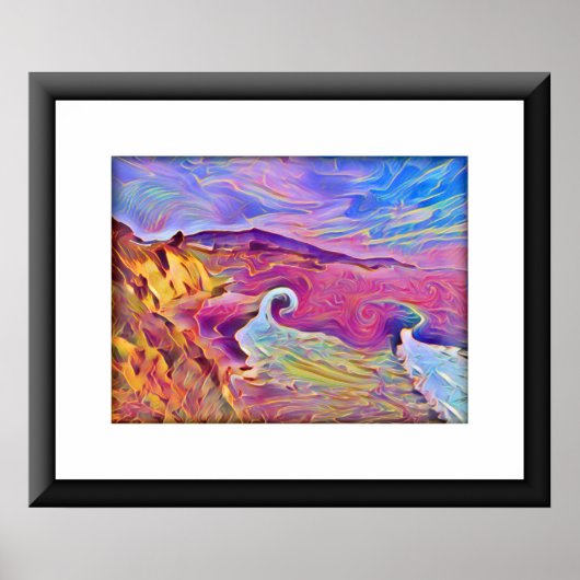 Californië Fantasy Seashore Poster (Voorkant)