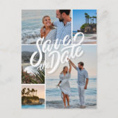 Californië Foto Strand Bruiloft Save the Date Aankondigingskaart (Voorkant)