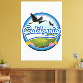 Californië Ganzen vakantie logo Canvas Afdruk (Insitu (Woonkamer))