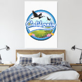 Californië Ganzen vakantie logo Canvas Afdruk (Insitu (Slaapkamer))
