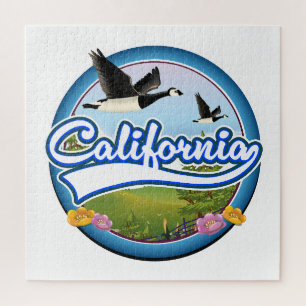Californië Ganzen vakantie logo Legpuzzel