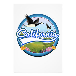 Californië Ganzen vakantielogo Foto Afdruk